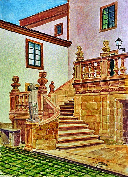 PAZO DE MARIÑAN (Bergondo) Escaleira posterior 1