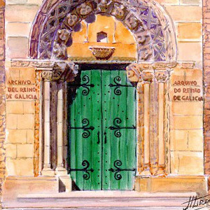 Puerta Archivo de Galicia